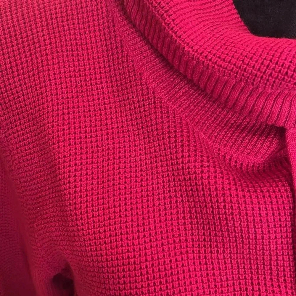 Lauren‎ Ralph Lauren Draw String Cowl Neck textured Sweater